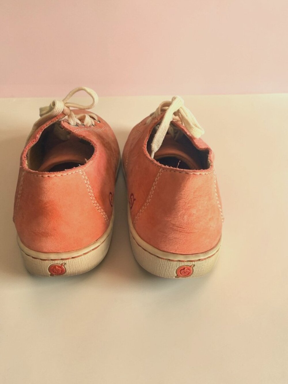 BORN Sneakers Women 7.5 Pink Leather Tennis Shoes Lace Up W52211 - Picture 6 of 14